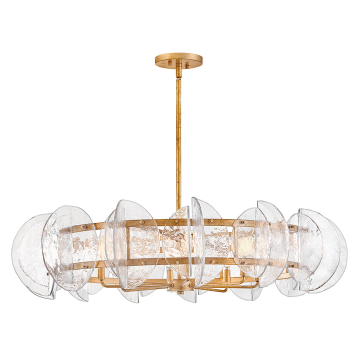 Fredrick Ramond Seraphina Chandelier Large Drum Chandelier Distressed Brass FR41926DA