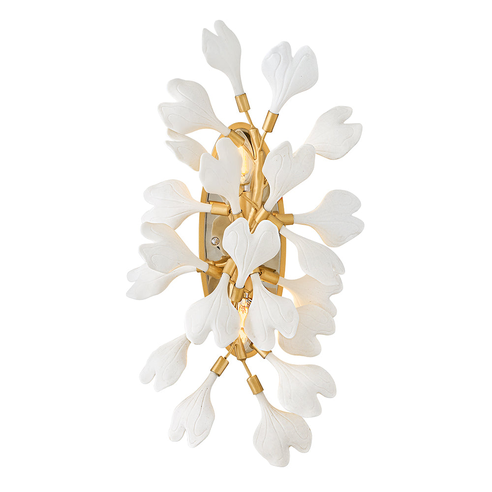 Fredrick Ramond Audra Wall Sconce Medium Two Light Sconce Deluxe Gold FR41930DG