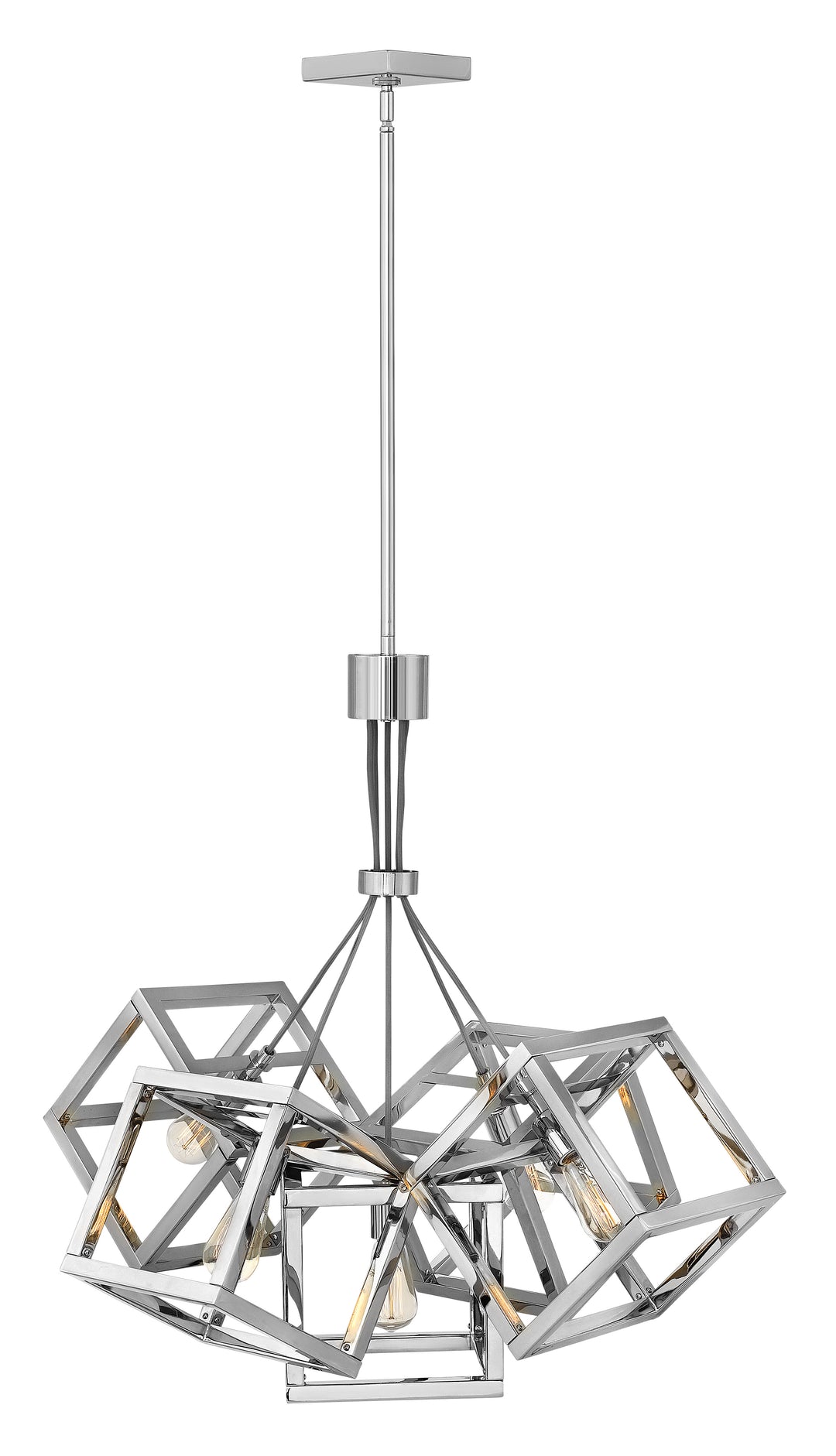 Fredrick Ramond Ensemble Chandelier Medium Single Tier Chandelier Polished Nickel FR42444PNI