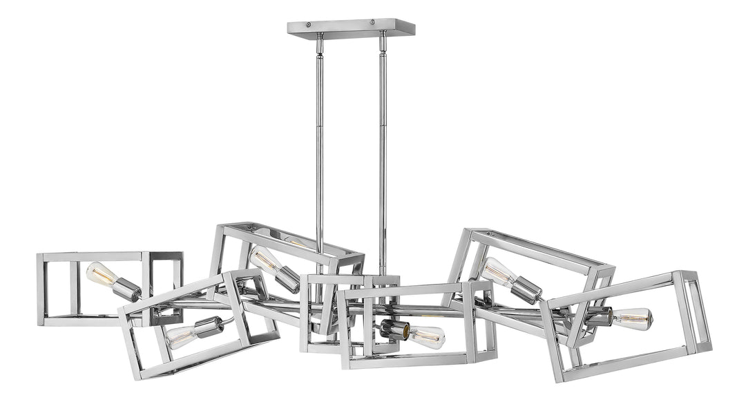 Fredrick Ramond Ensemble Linear Chandelier Large Six Light Linear Polished Nickel FR42446PNI