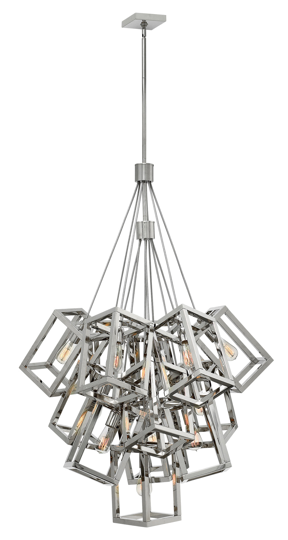 Fredrick Ramond Ensemble Chandelier Medium Multi Tier Polished Nickel FR42449PNI