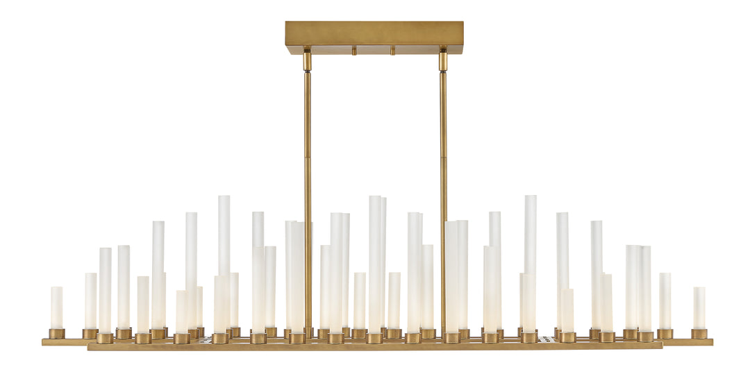 Fredrick Ramond Trinity Linear Chandelier Medium LED Linear Heritage Brass FR46108HBR