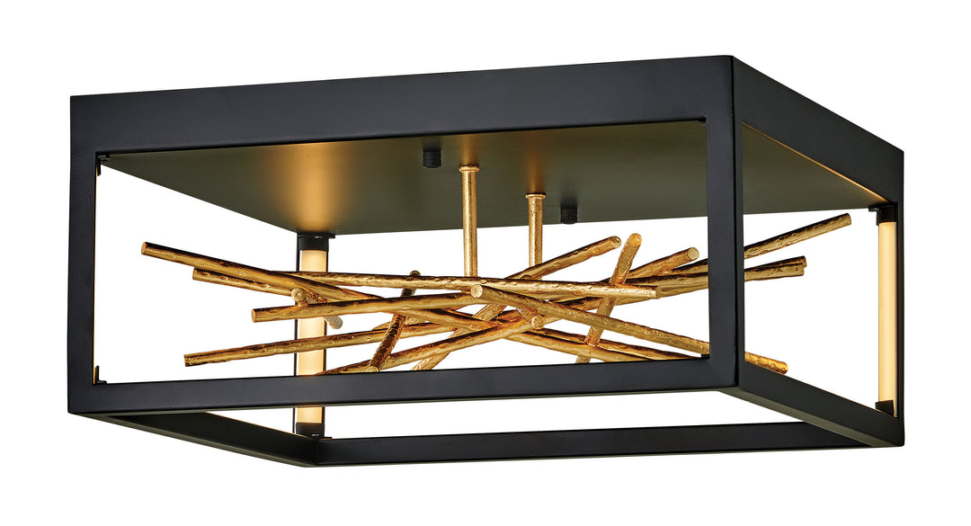 Fredrick Ramond Styx Flush Mount Medium LED Flush Mount Black FR46401BLK