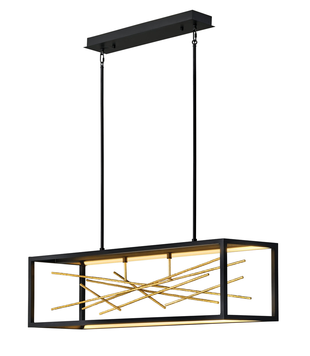 Fredrick Ramond Styx Linear Chandelier Medium LED Linear Black FR46406BLK