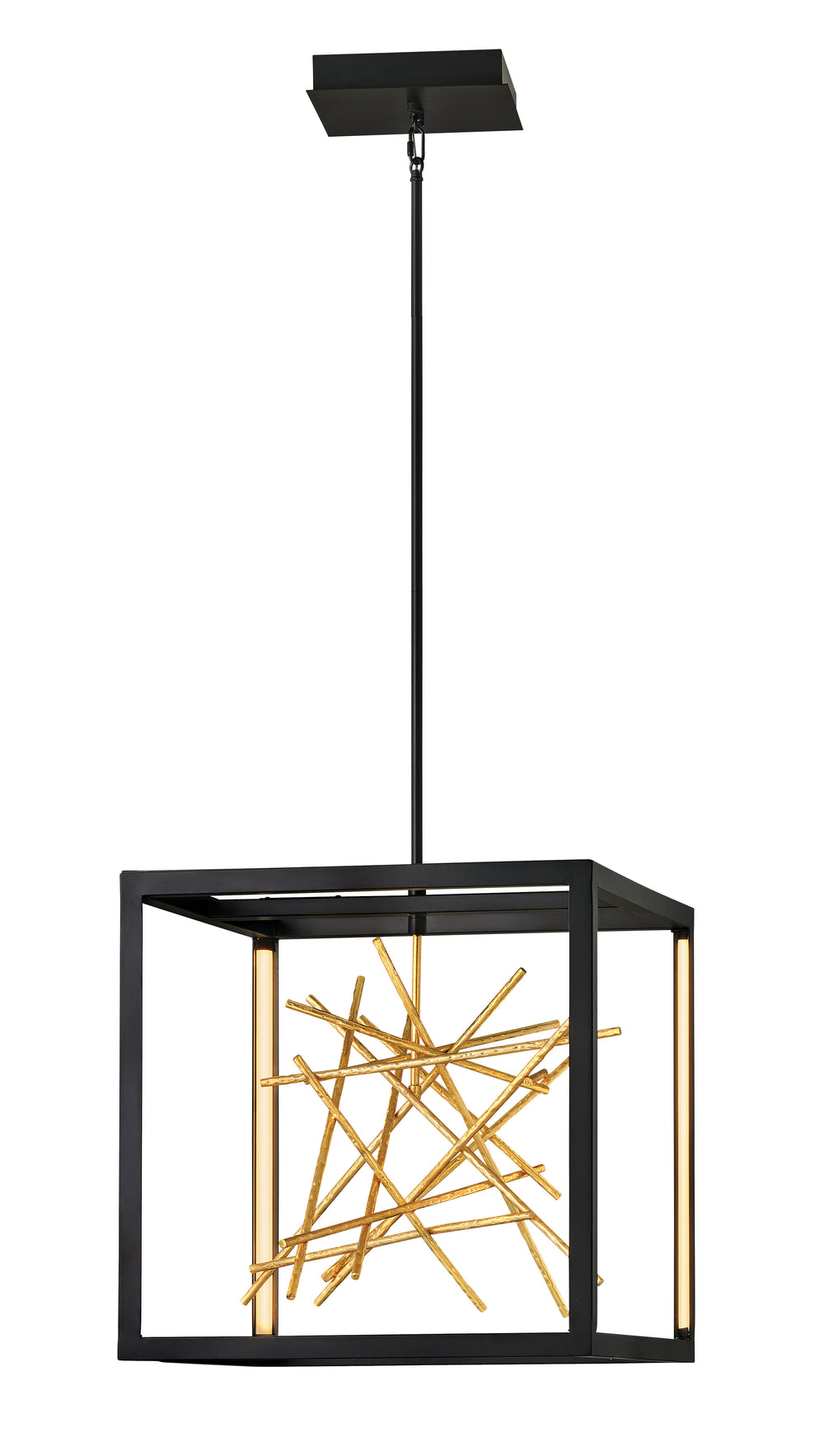 Fredrick Ramond Styx Pendant Large LED Open Frame Pendant Black FR46407BLK