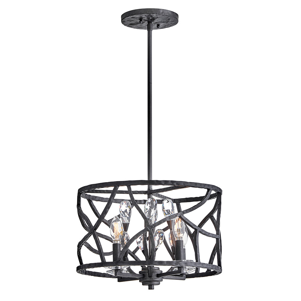 Fredrick Ramond Eve Flush Mount Medium Convertible Flush Mount Brushed Graphite FR46801BGR