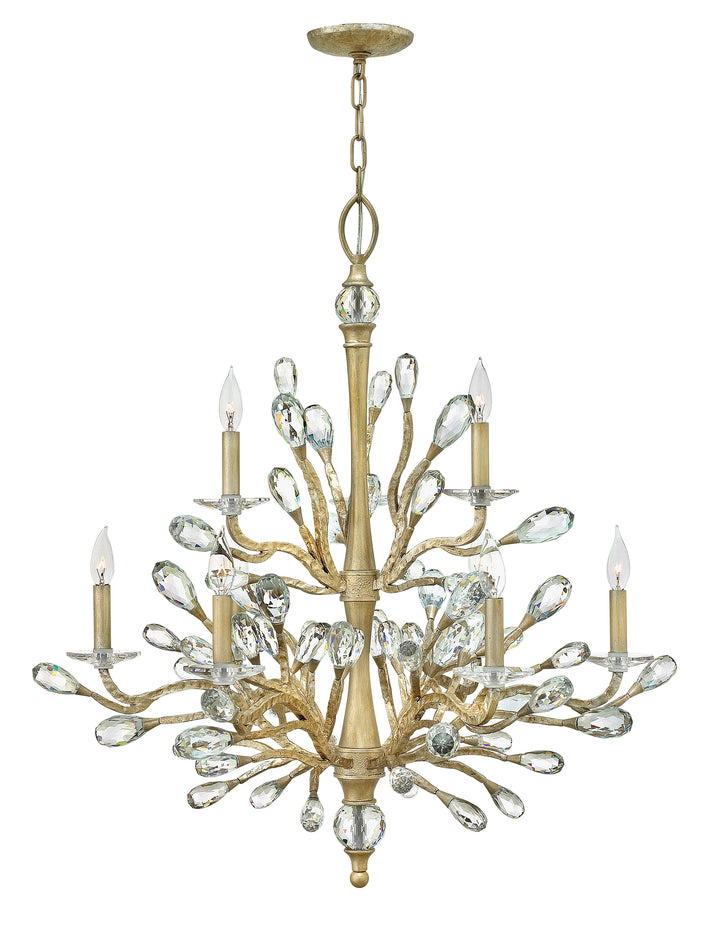 Fredrick Ramond Eve Chandelier Medium Two Tier Chandelier Champagne Gold FR46809CPG
