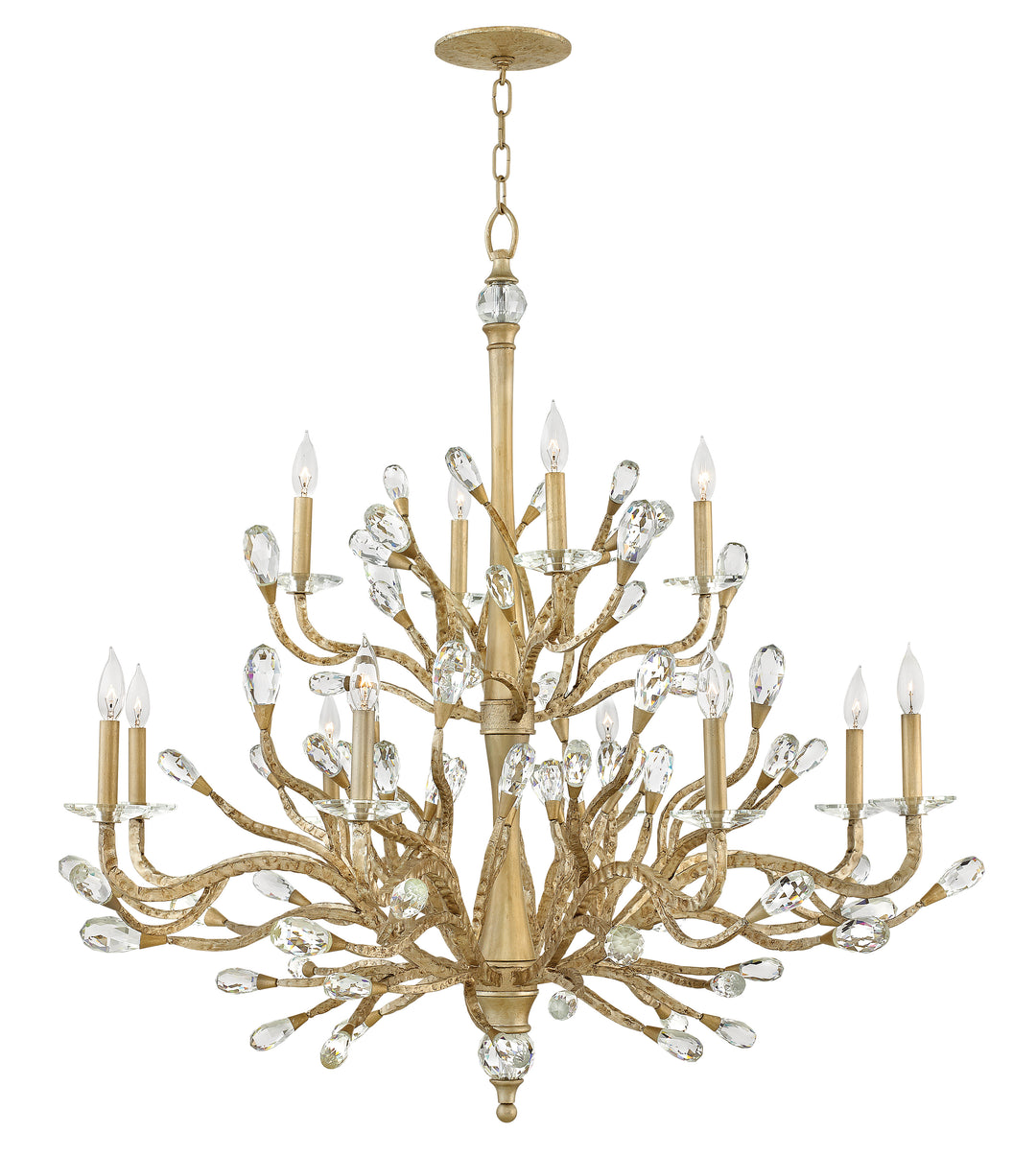 Fredrick Ramond Eve Chandelier Large Two Tier Champagne Gold FR46810CPG