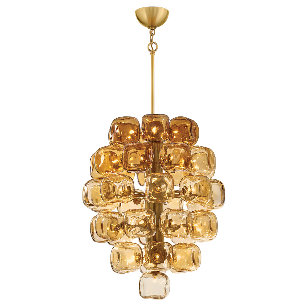 Fredrick Ramond Perriand Chandelier Small Chandelier Unlacquered Brass FR46856UB