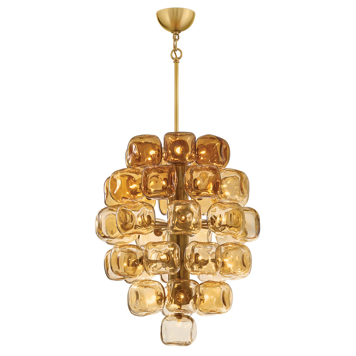 Fredrick Ramond Perriand Chandelier Small Chandelier Unlacquered Brass FR46856UB