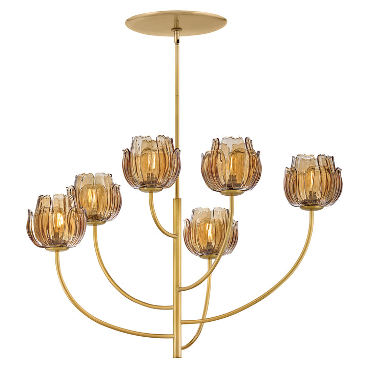 Fredrick Ramond Fantine Chandelier Medium Chandelier Unlacquered Brass FR46896UB-AM