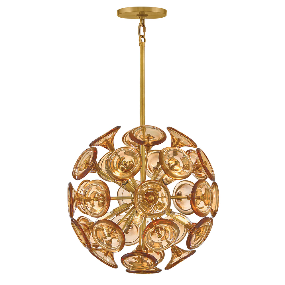 Fredrick Ramond Maya Pendant Large Pendant Unlacquered Brass FR46907UB-AM