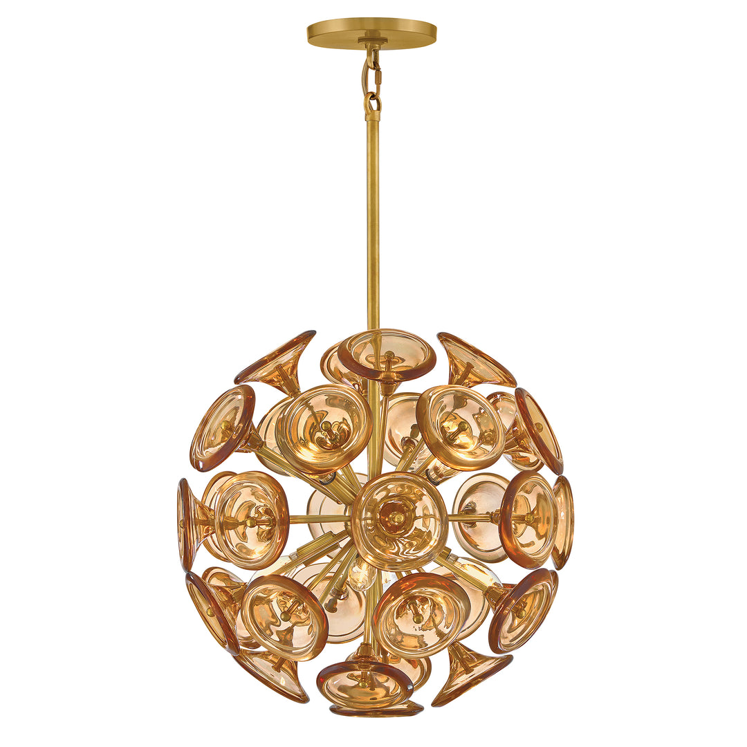 Fredrick Ramond Maya Pendant Large Pendant Unlacquered Brass FR46907UB-AM