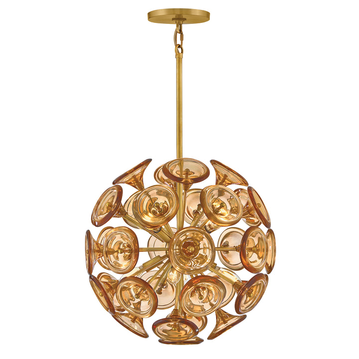 Fredrick Ramond Maya Pendant Large Pendant Unlacquered Brass FR46907UB-AM
