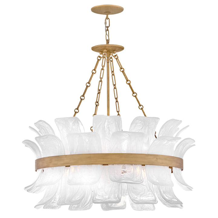 Fredrick Ramond Fleur Chandelier Medium Drum Chandelier Burnished Gold FR46914BNG