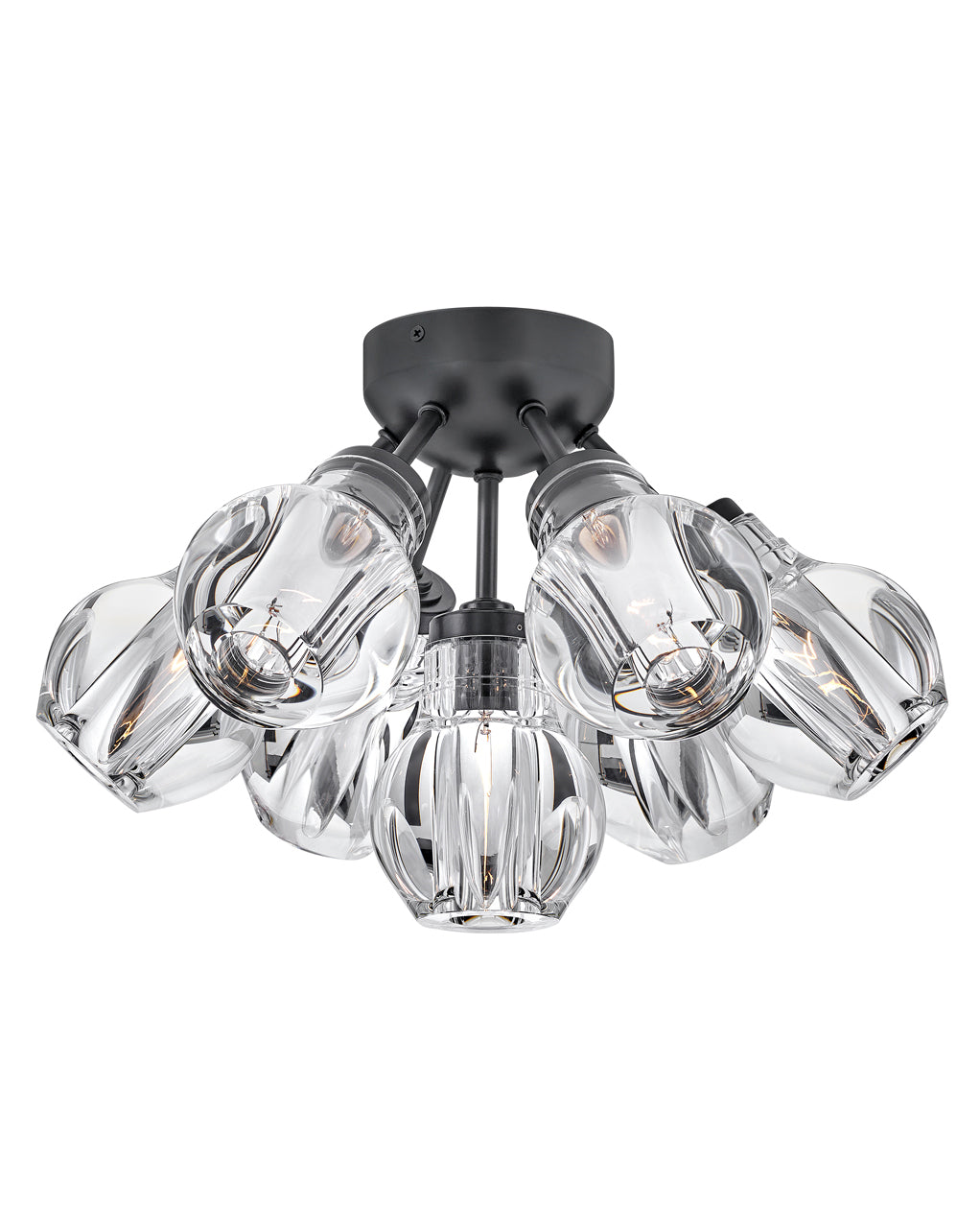 Fredrick Ramond Elise Semi-Flush Mount Medium Semi-Flush Mount Black FR46951BLK