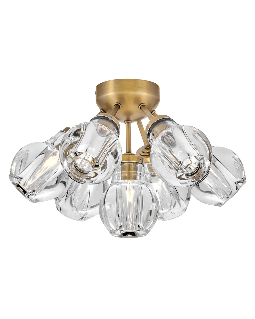 Fredrick Ramond Elise Semi-Flush Mount Medium Semi-Flush Mount Heritage Brass FR46951HBR