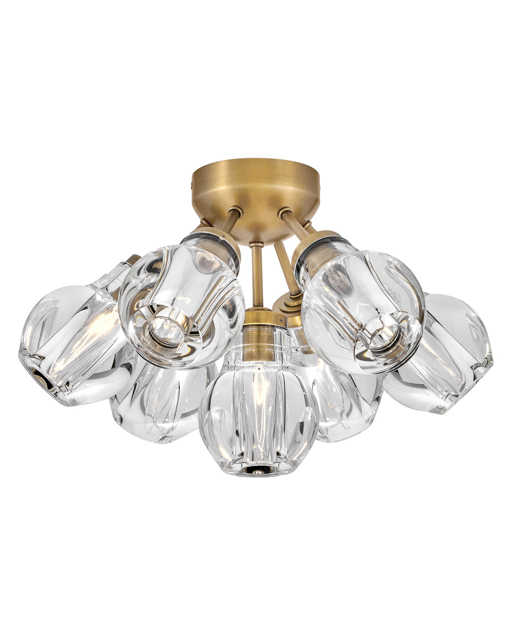 Fredrick Ramond Elise Semi-Flush Mount Medium Semi-Flush Mount Heritage Brass FR46951HBR