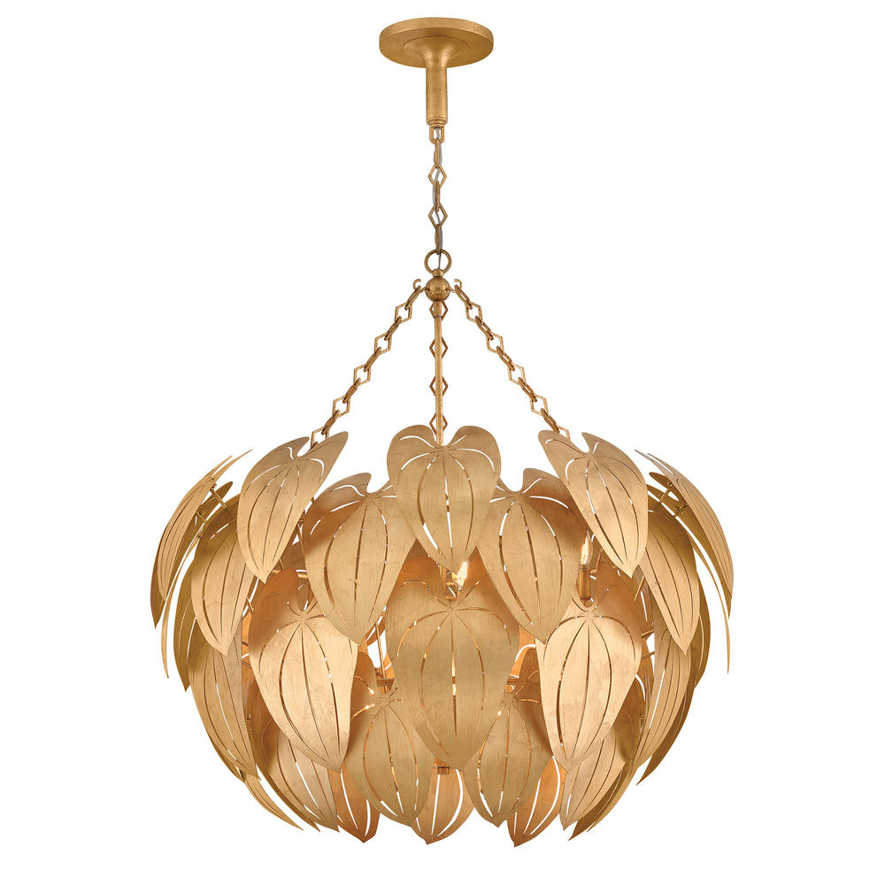 Fredrick Ramond Camille Chandelier Large Chandelier Distressed Brass FR47166DA