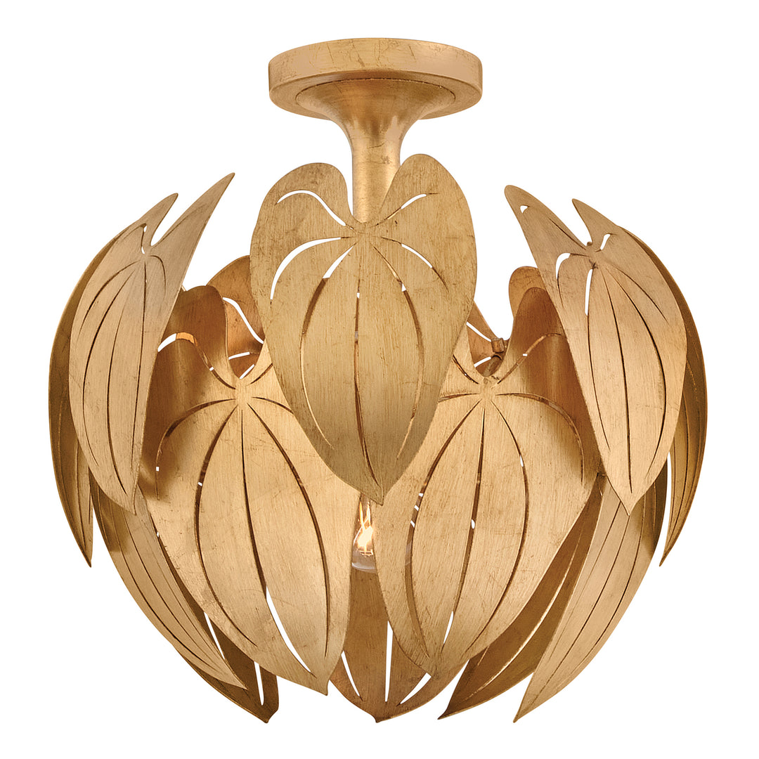 Fredrick Ramond Camille Semi-Flush Mount Large Convertible Semi-Flush Mount Distressed Brass FR47167DA