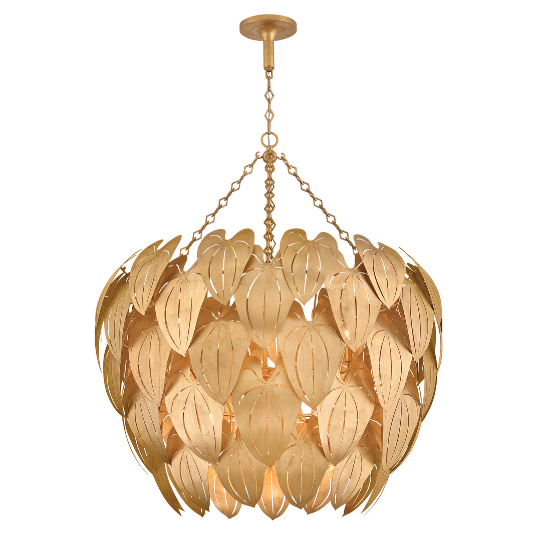 Fredrick Ramond Camille Chandelier Large Chandelier Distressed Brass FR47168DA