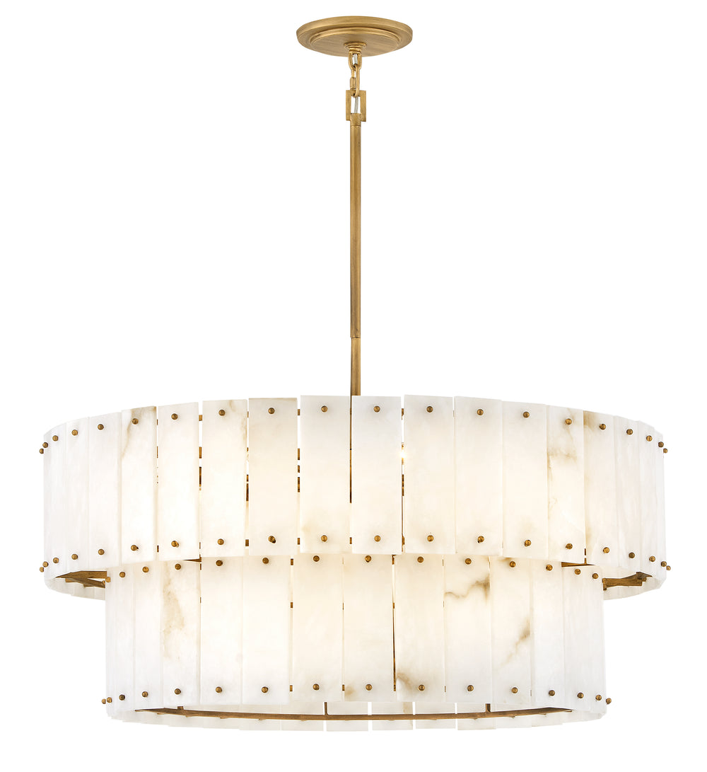 Fredrick Ramond Simone Chandelier Medium Drum Chandelier Burnished Gold FR47754BNG
