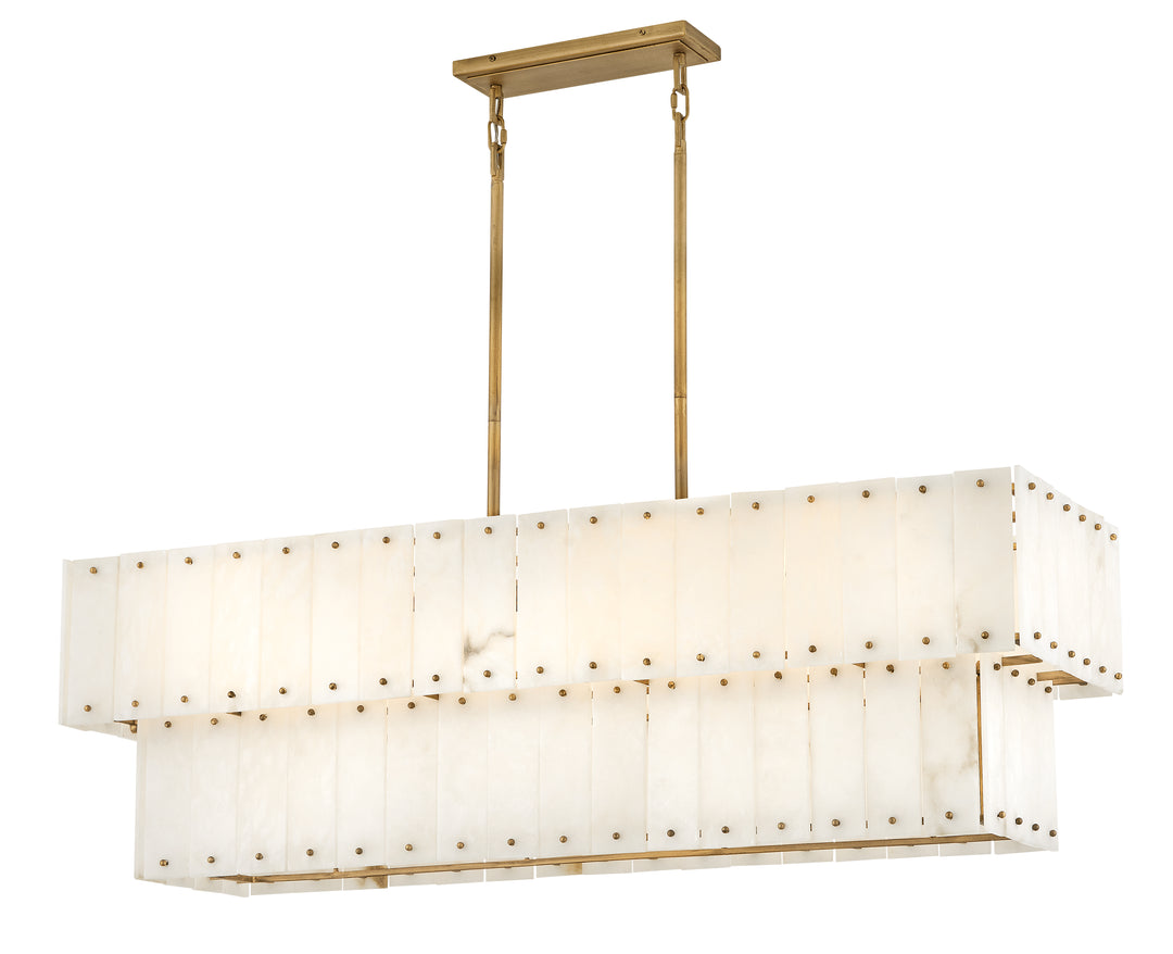 Fredrick Ramond Simone Linear Chandelier Medium Eight Light Linear Burnished Gold FR47756BNG