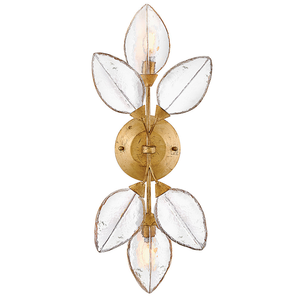 Fredrick Ramond Amira Wall Sconce Large Two Light Sconce Distressed Brass FR47760DA