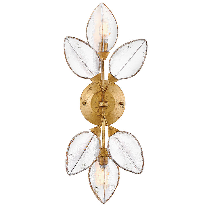 Fredrick Ramond Amira Wall Sconce Large Two Light Sconce Distressed Brass FR47760DA