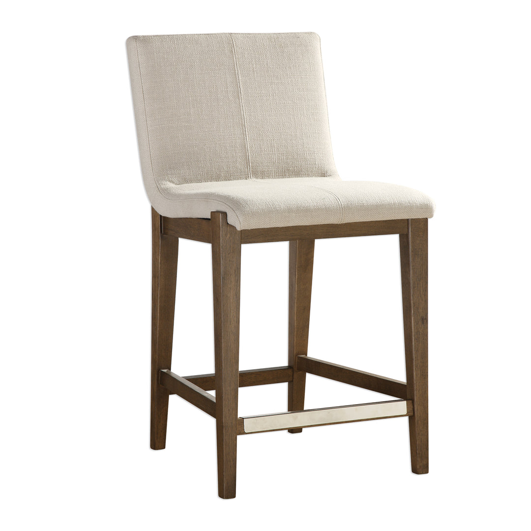 Uttermost Klemens Linen Counter Stool Decorative Accents Uttermost   