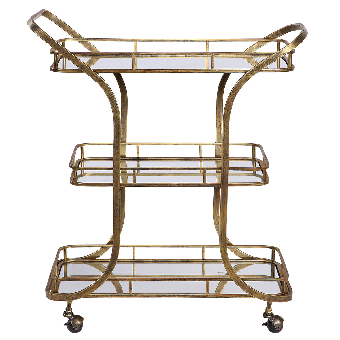 Uttermost Stassi Serving Cart / Kitchen Island Bar Furniture Uttermost   