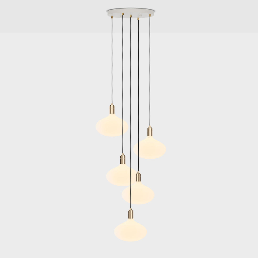 Tala Five Pendant in Brass + Oval II
