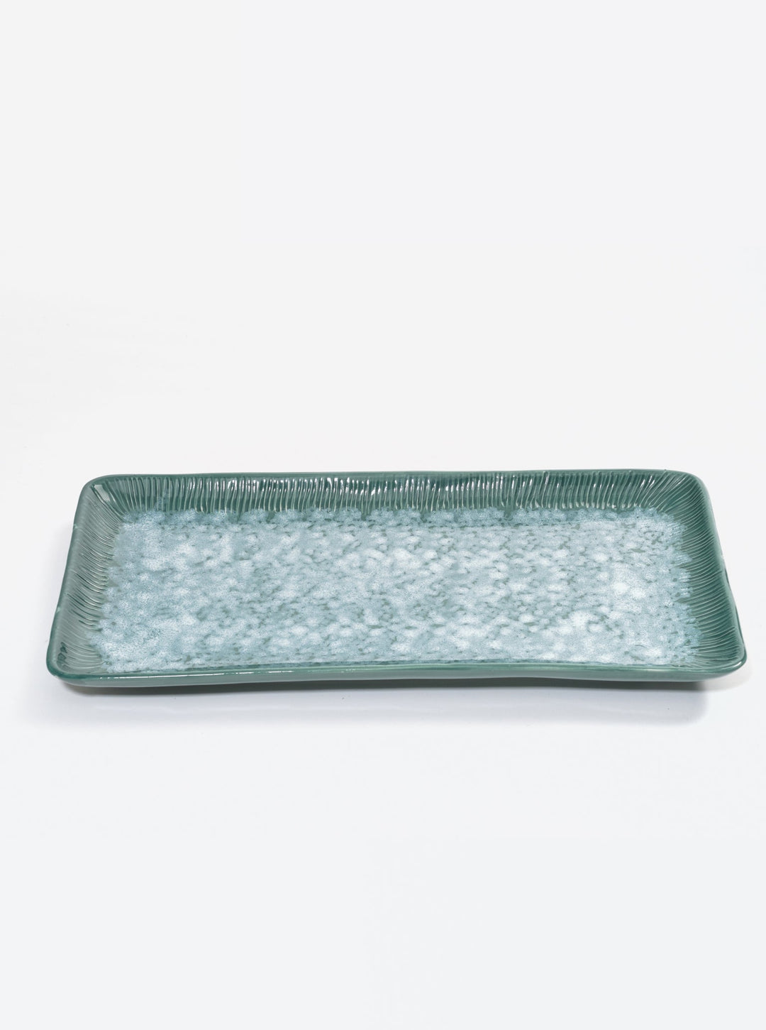 Zafferano America Graffito Rectangular Tray Glassware Lighting Gallery Green  