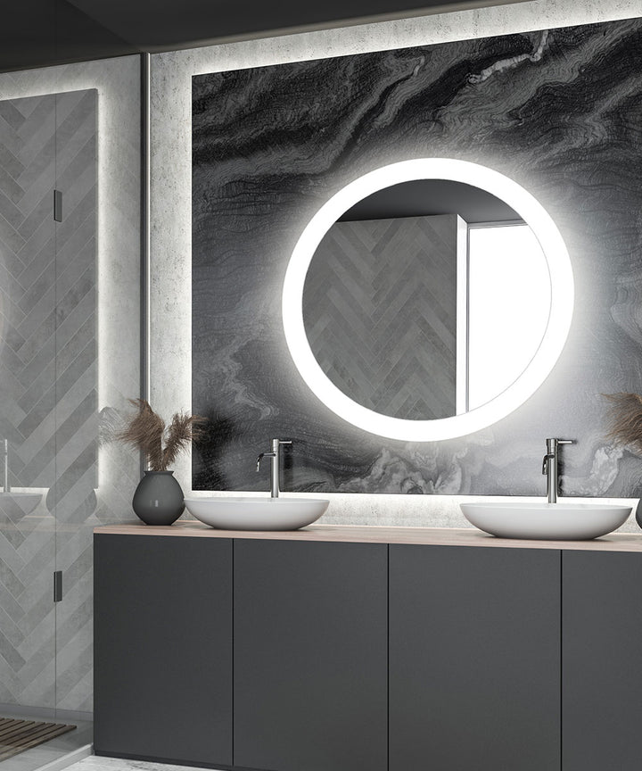 Cordova by Electric Mirror  - Grandeur LED Lighted Mirror LED Vanity Mirrors Electric Mirror 30 Diameter x 1.75  