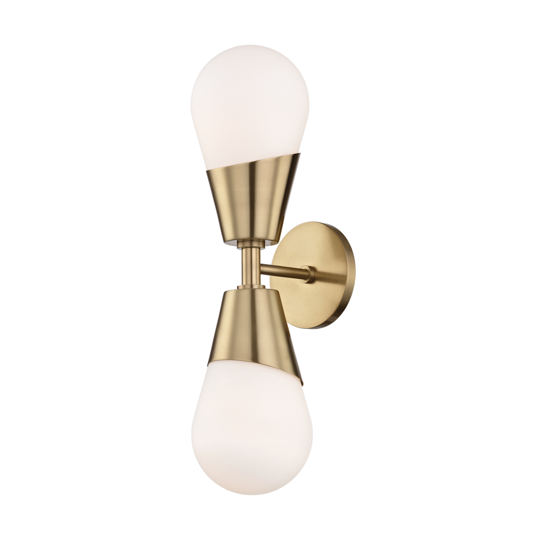 Mitzi Cora Wall Sconce Wall Sconces Mitzi Aged Brass 5x5x19 