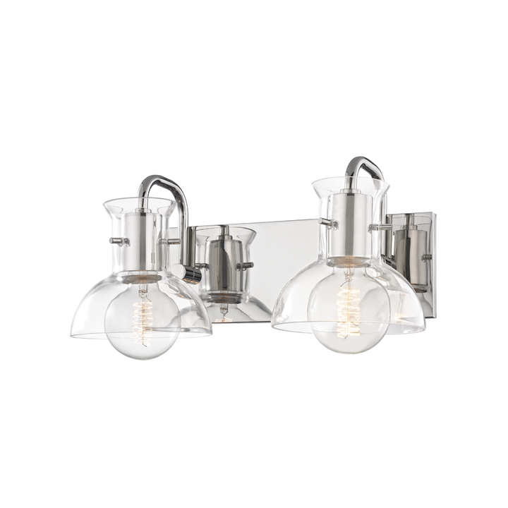 Mitzi Riley Bath and Vanity Vanity Lights Mitzi Polished Nickel 14.5x14.5x7 