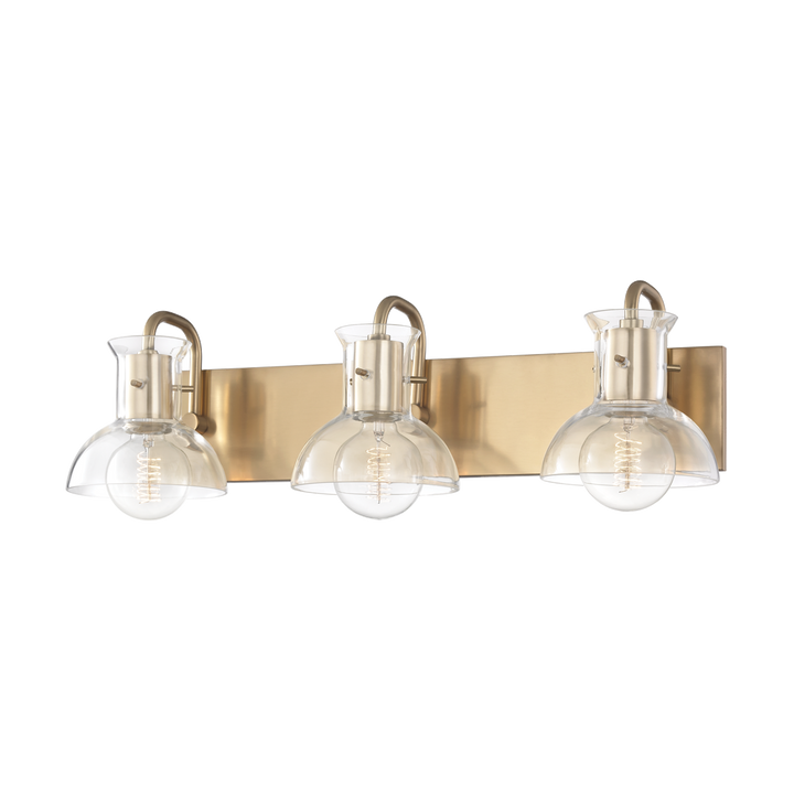 Mitzi Riley Bath and Vanity Vanity Lights Mitzi Aged Brass 24x24x7 