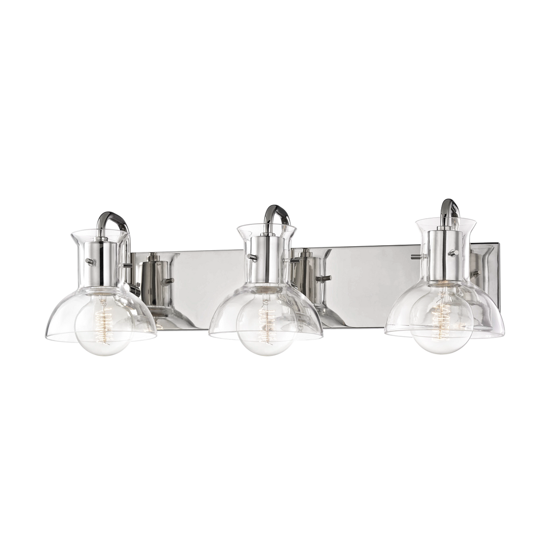 Mitzi Riley Bath and Vanity Vanity Lights Mitzi Polished Nickel 24x24x7 