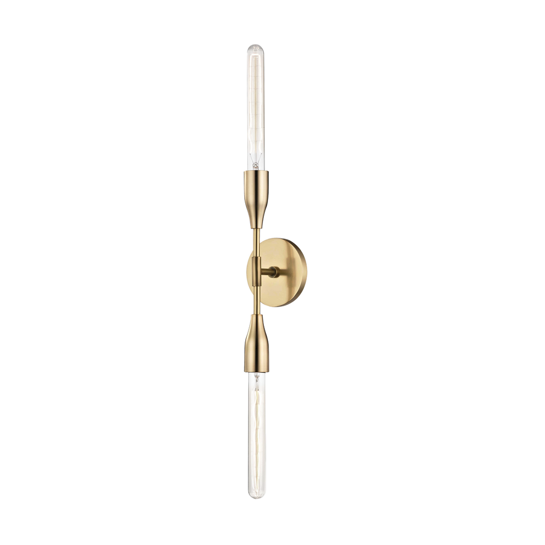 Mitzi Tara Wall Sconce Wall Sconces Mitzi Aged Brass 4.75x4.75x30 