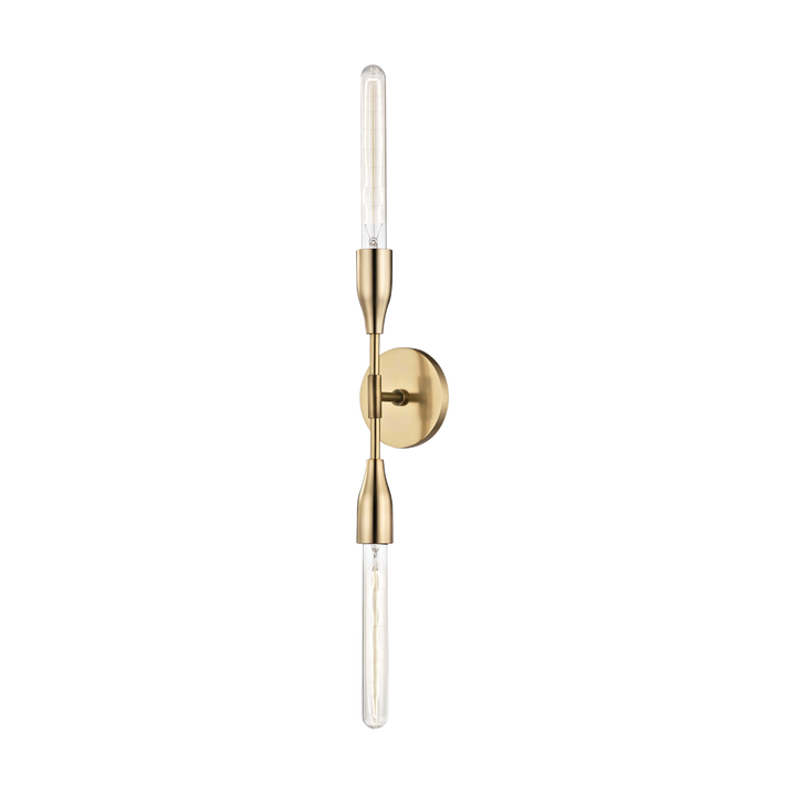 Mitzi Tara Wall Sconce Wall Sconces Mitzi Aged Brass 4.75x4.75x30 