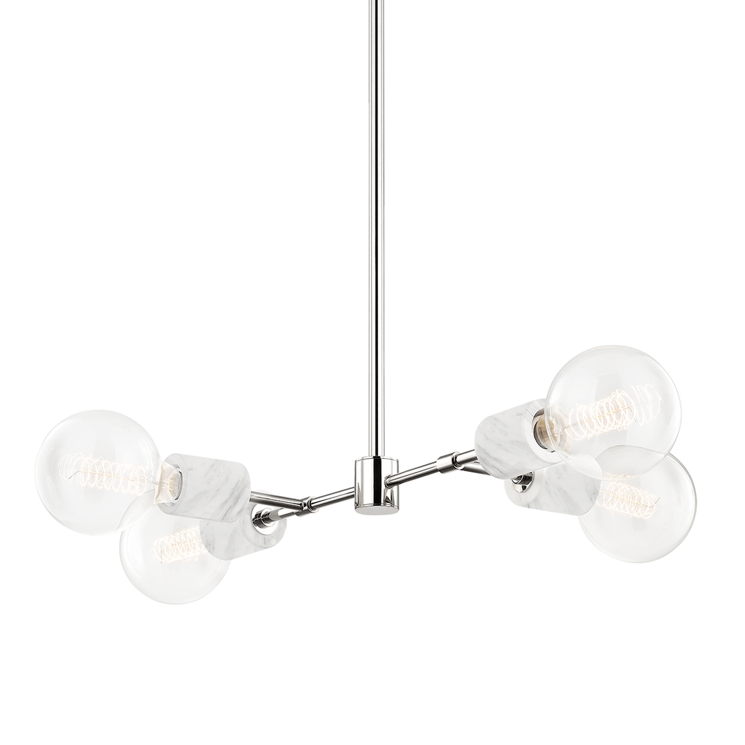 Mitzi Asime Chandelier Chandeliers Mitzi Polished Nickel  