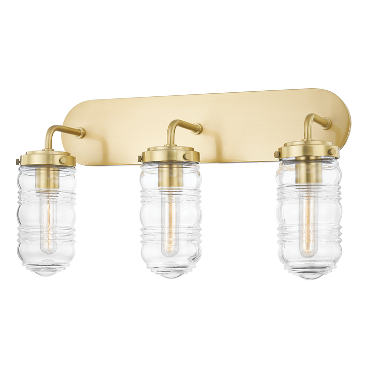 Mitzi Clara Bath and Vanity Vanity Lights Mitzi Aged Brass 22x22x12.5 