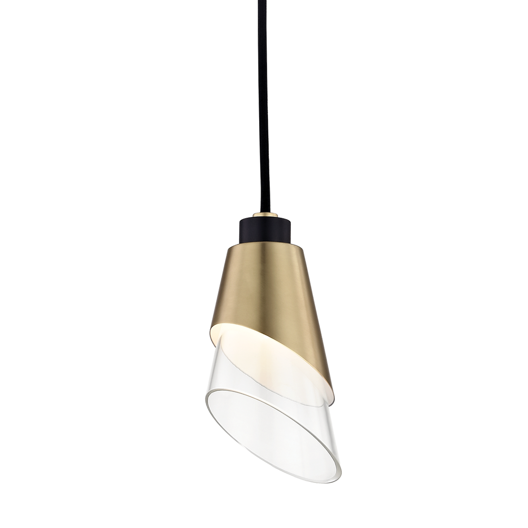 Mitzi Angie Pendant Pendants Mitzi Aged Brass/black  