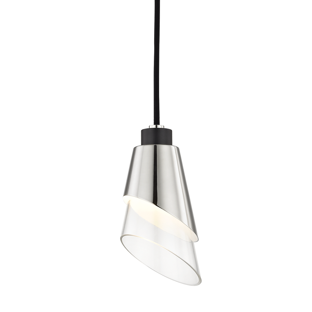 Mitzi Angie Pendant Pendants Mitzi Polished Nickel/black  