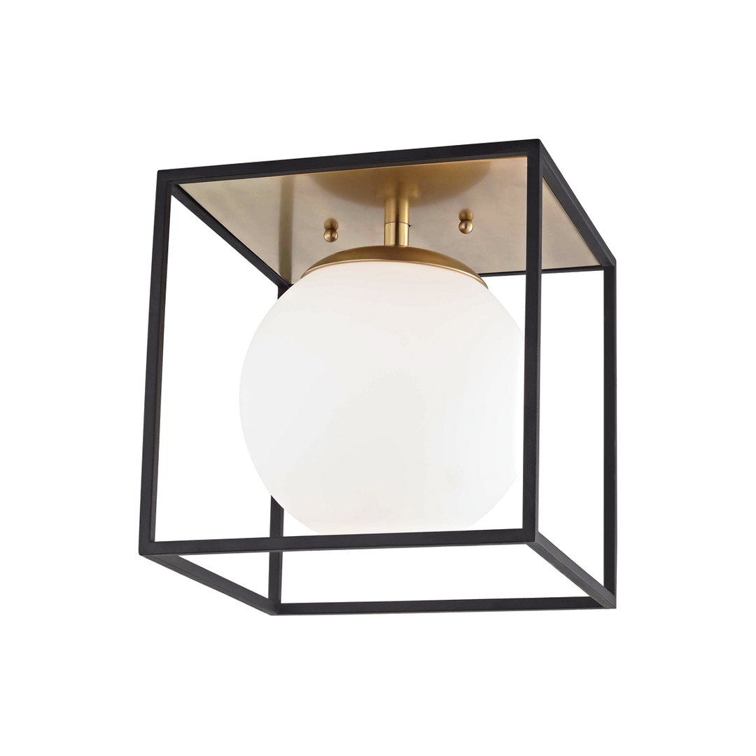 Mitzi Aira Flush Mount Ceiling Flush Mounts Mitzi Aged Brass/black 14x14x14 