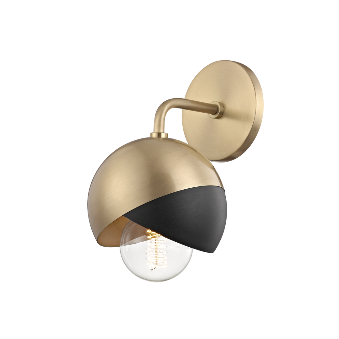 Mitzi Emma Wall Sconce Wall Sconces Mitzi Aged Brass/black  