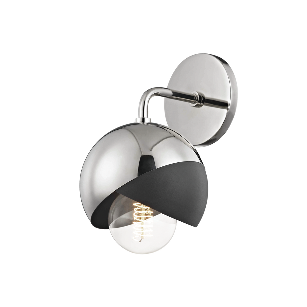 Mitzi Emma Wall Sconce Wall Sconces Mitzi Polished Nickel/black  