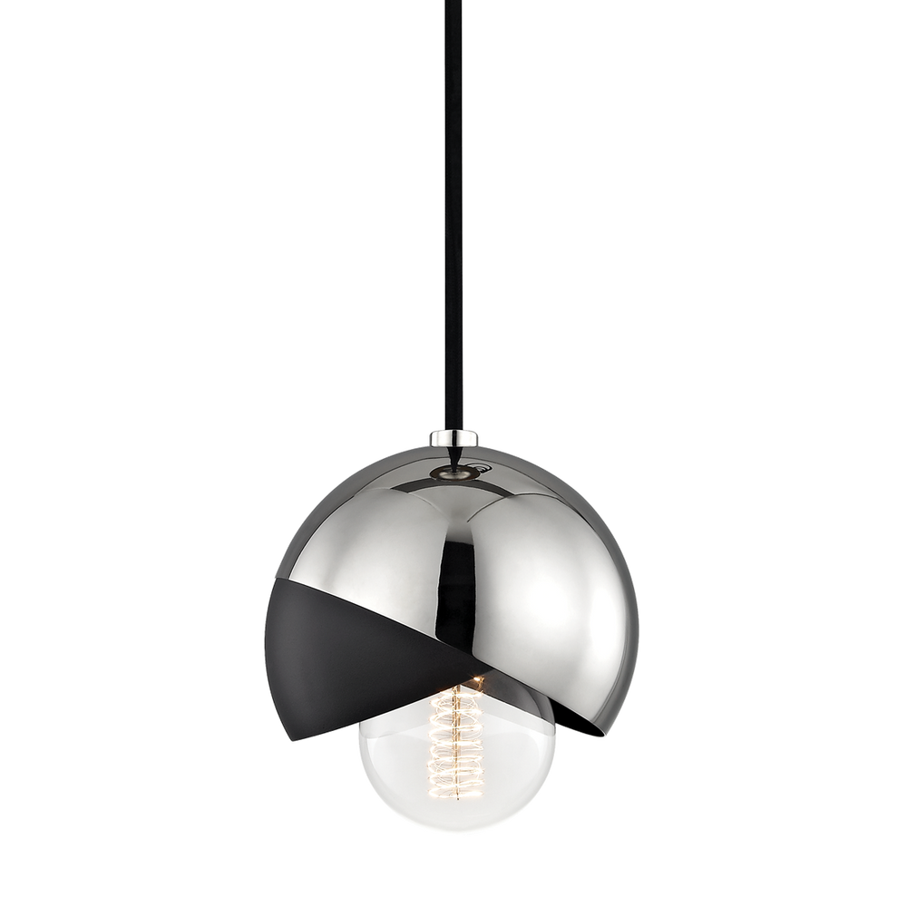 Mitzi Emma Pendant Pendants Mitzi Polished Nickel/black  