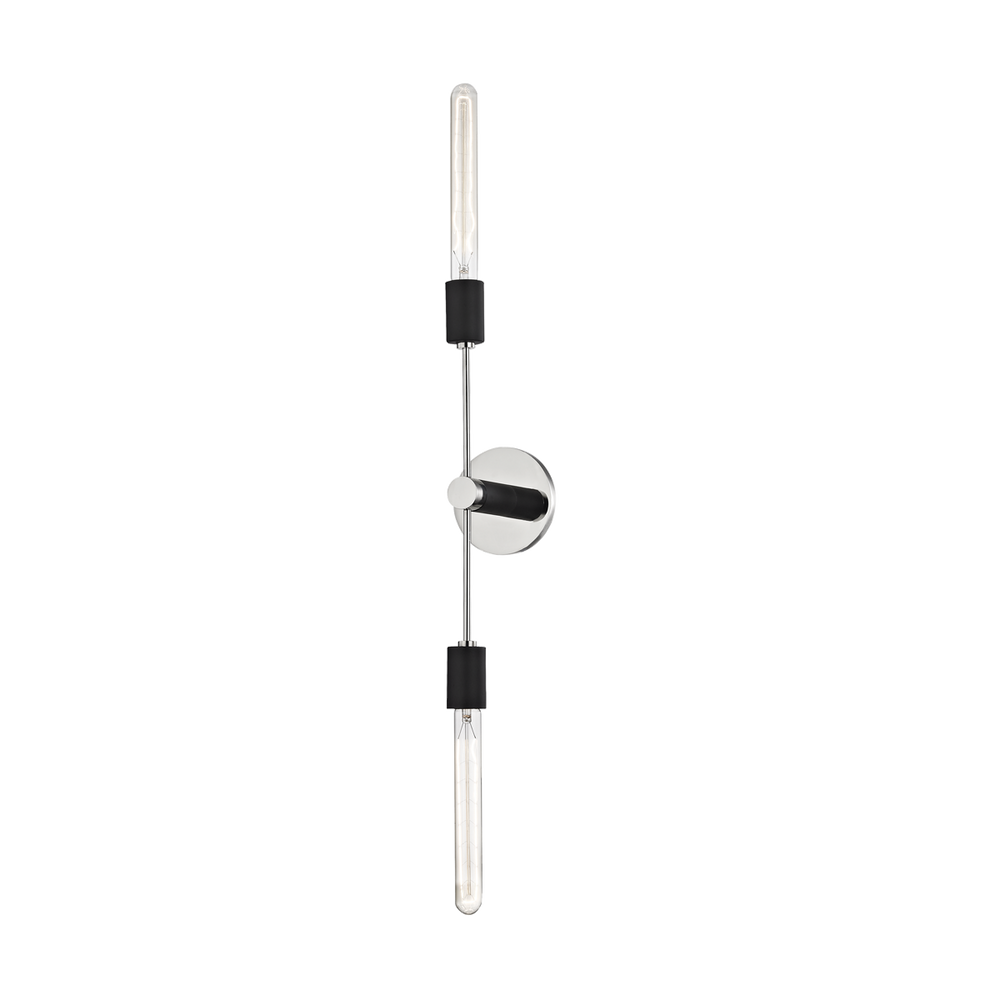 Mitzi Astrid Wall Sconce Wall Sconces Mitzi Polished Nickel/black  