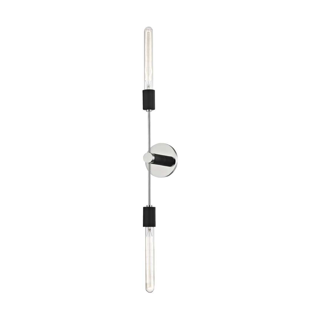 Mitzi Astrid Wall Sconce Wall Sconces Mitzi Polished Nickel/black  